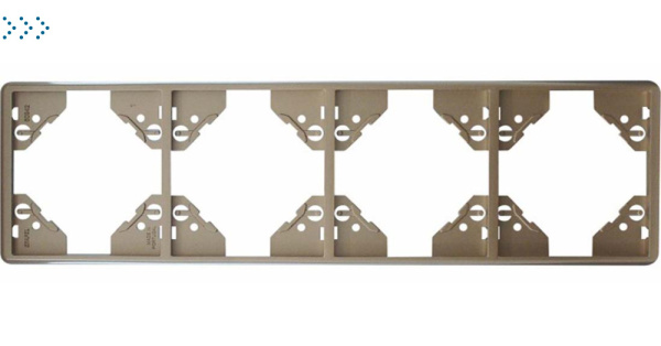 Вертикальная 4-ная  рамка, платина (50942 TPL) Вертикальная 4-ная  рамка, платина (50942 TPL)